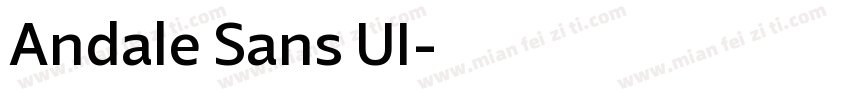 Andale Sans UI字体转换